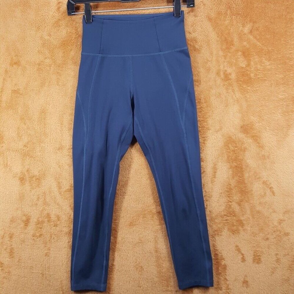 GIRLFRIEND COLLECTIVE Leggings Womens XS Blue Pull On Crop Ankle Stretch